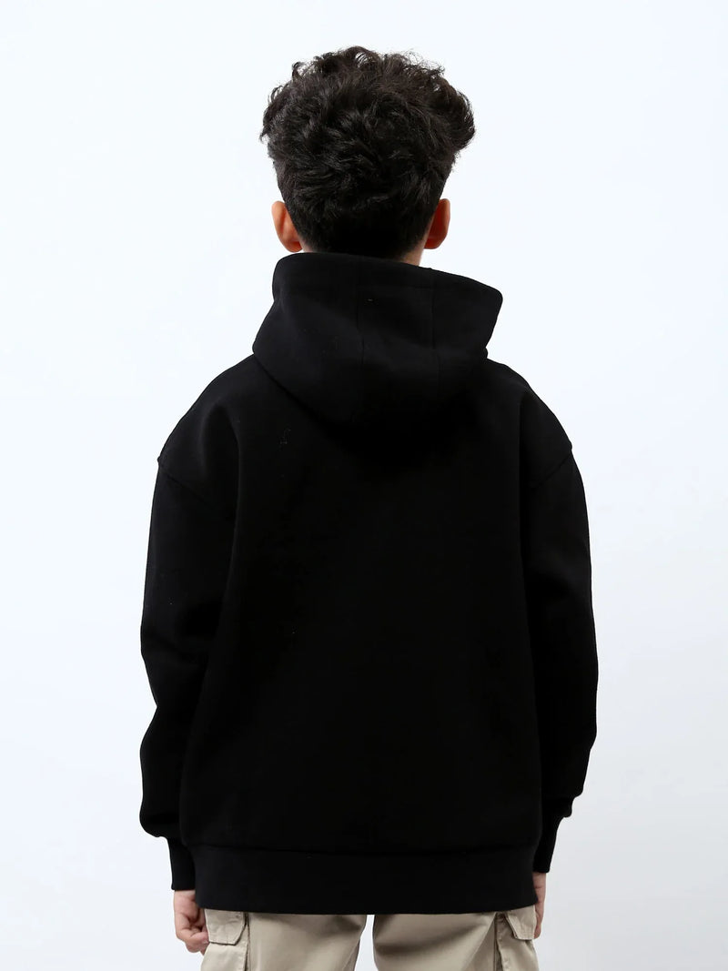 Sweat à capuche ado garçon avec poche kangourou et imprimé Luck – SWS25WHNK76069MJ1