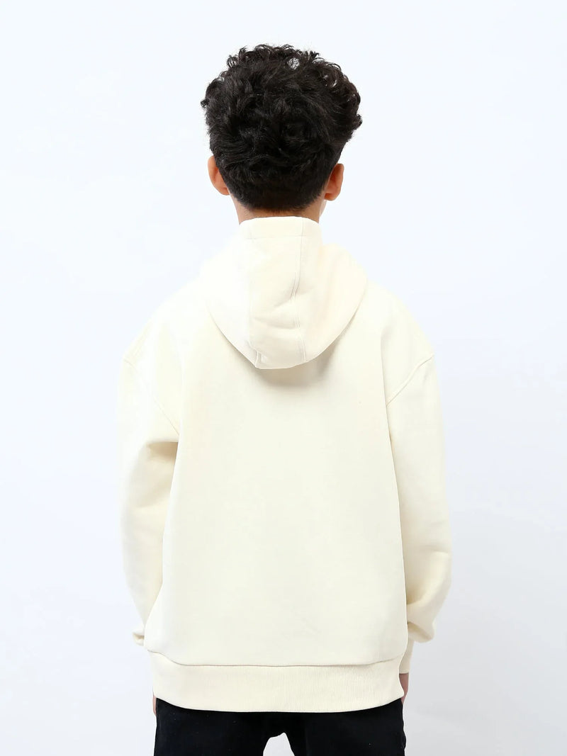 Sweat à capuche ado garçon avec poche kangourou et imprimé Luck – SWS25WHNK76069MJ1