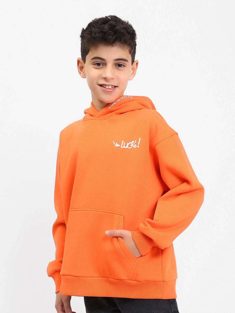 Sweat à capuche ado garçon avec poche kangourou et imprimé Luck – SWS25WHNK76069MJ1