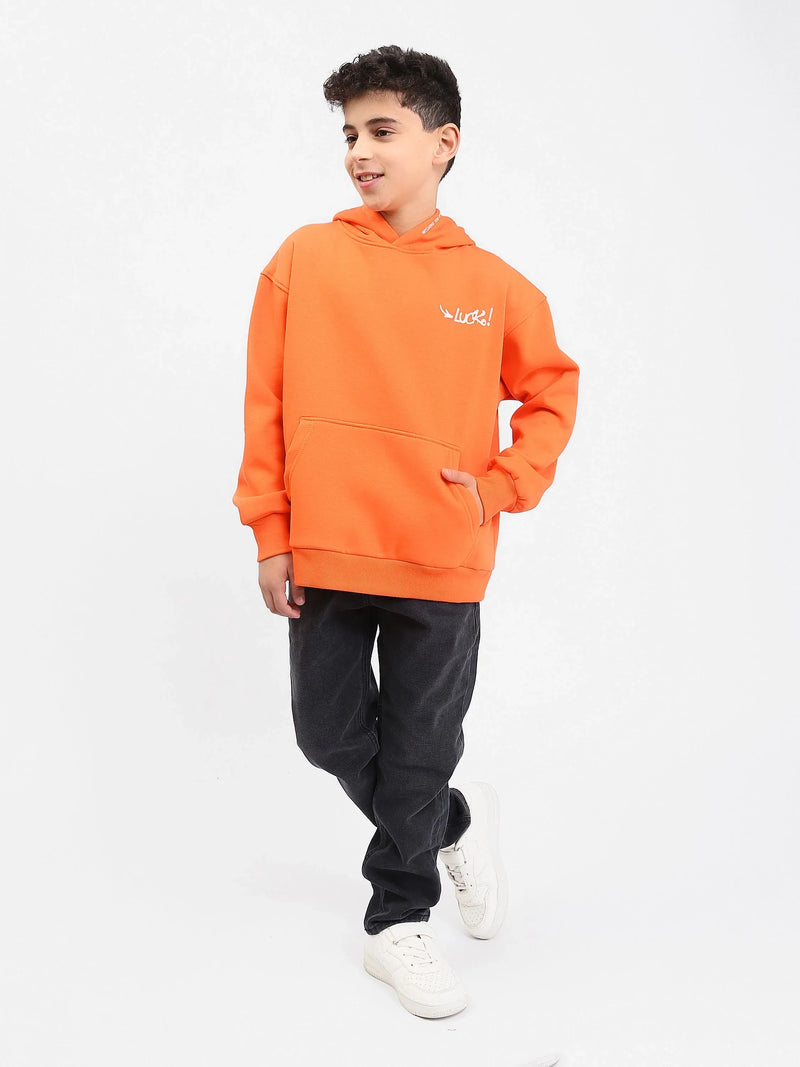 Sweat à capuche ado garçon avec poche kangourou et imprimé Luck – SWS25WHNK76069MJ1