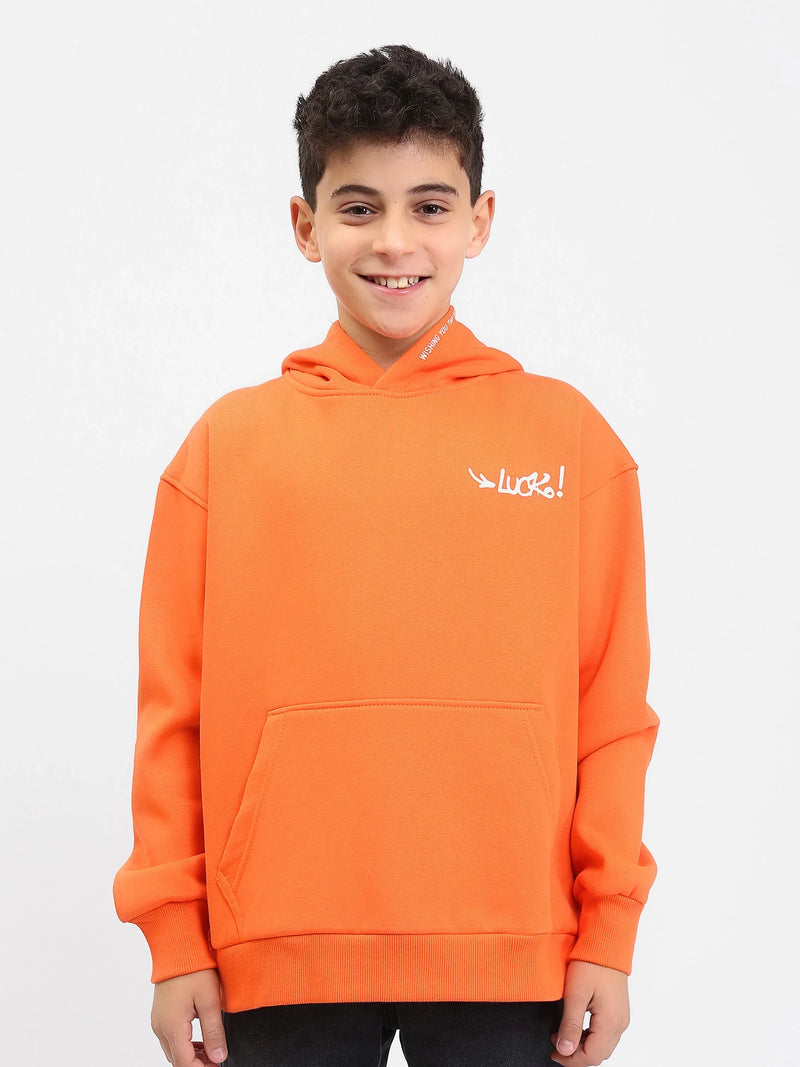 Sweat à capuche ado garçon avec poche kangourou et imprimé Luck – SWS25WHNK76069MJ1