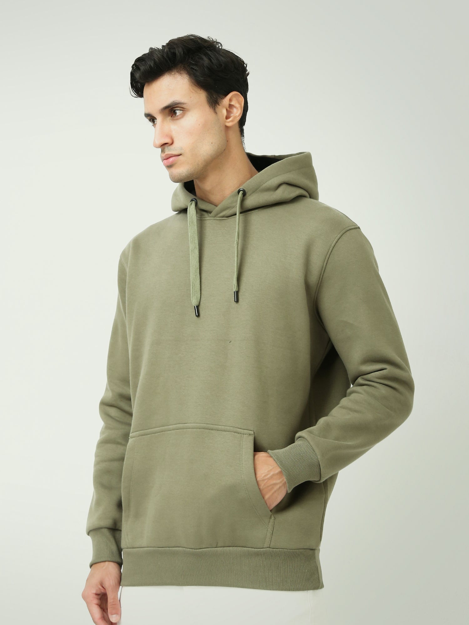 Hoodie homme oversize simple avec capuche et coutures confortables - SWS25WHPK26277TM1
