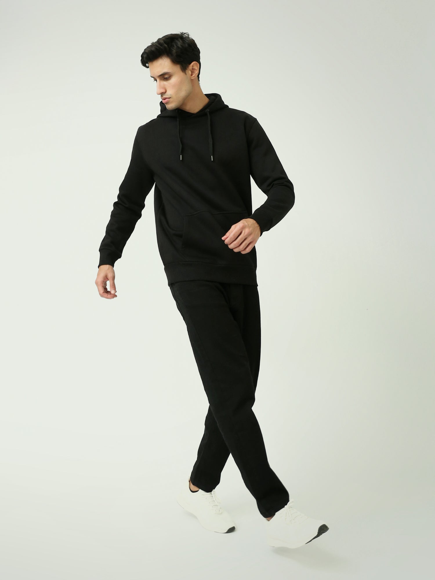 Hoodie homme oversize simple avec capuche et coutures confortables - SWS25WHPK26277TM1