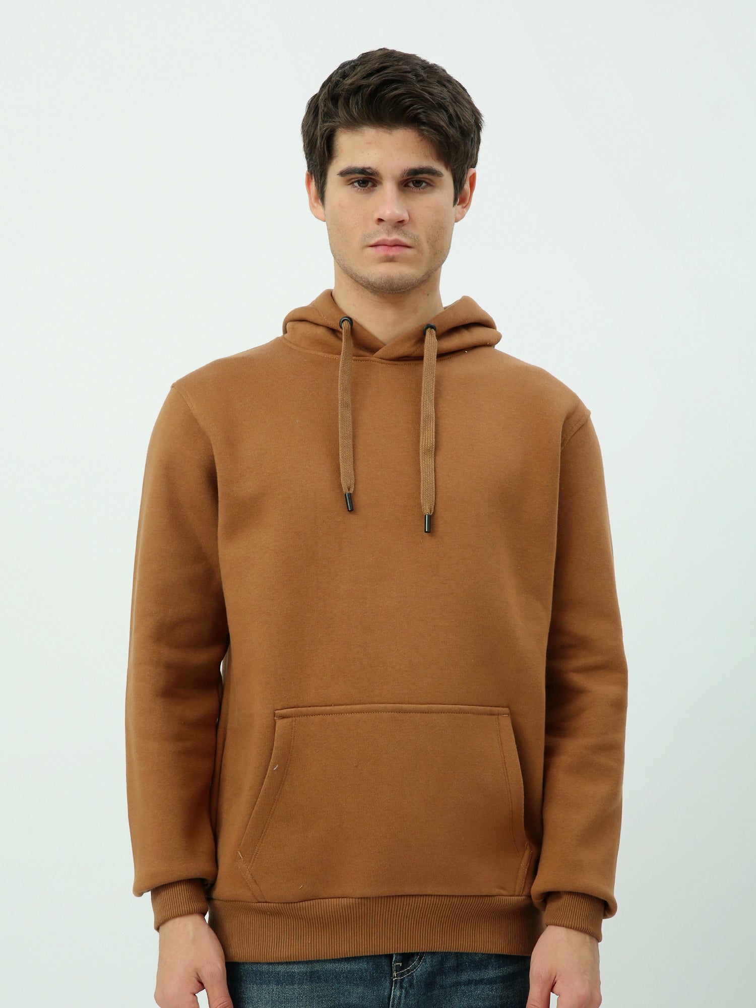 Hoodie homme oversize simple avec capuche et coutures confortables - SWS25WHPK26277TM1