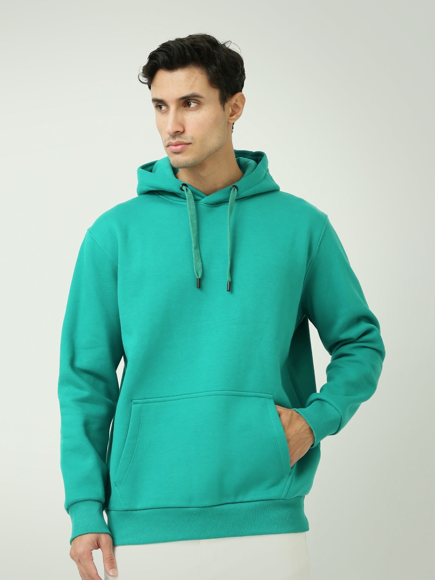 Hoodie homme oversize simple avec capuche et coutures confortables - SWS25WHPK26277TM1