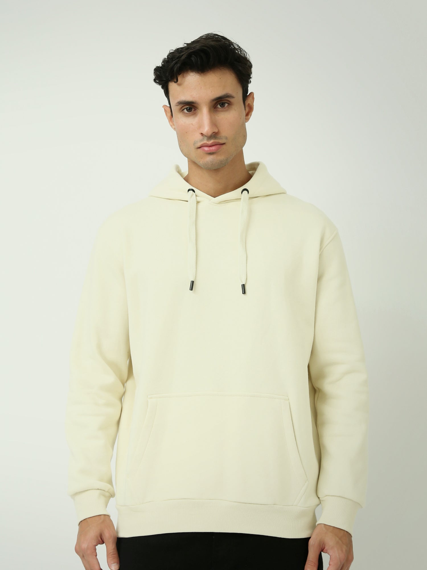 Hoodie homme oversize simple avec capuche et coutures confortables - SWS25WHPK26277TM1