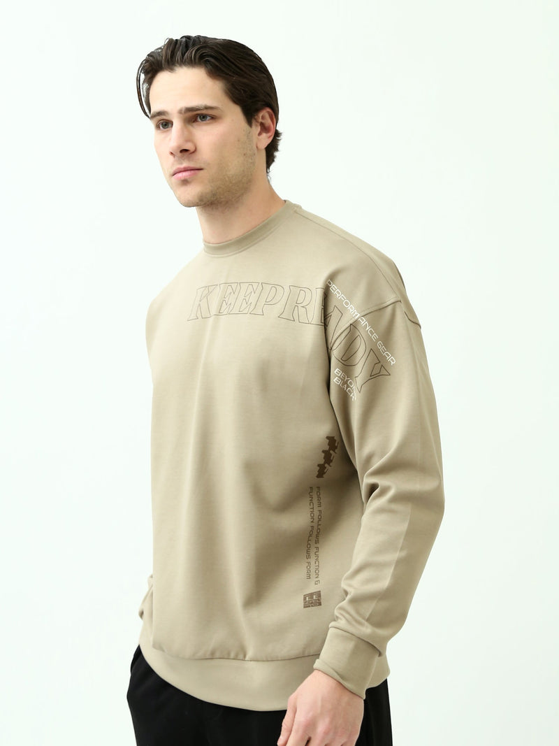 Sweatshirt Homme Oversize à Imprimés Graphiques - SWS25WRNL26250TM1