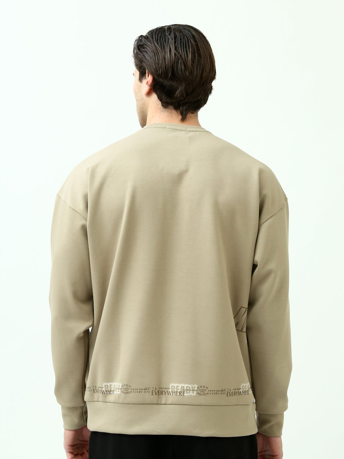 Sweatshirt Homme Oversize à Imprimés Graphiques - SWS25WRNL26250TM1