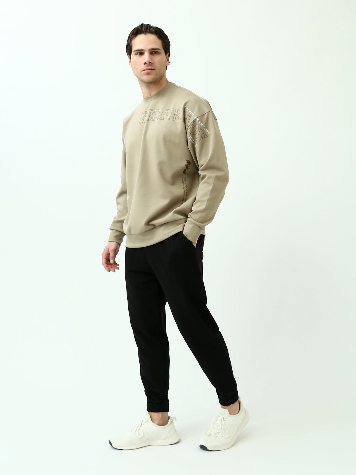 Sweatshirt Homme Oversize à Imprimés Graphiques - SWS25WRNL26250TM1