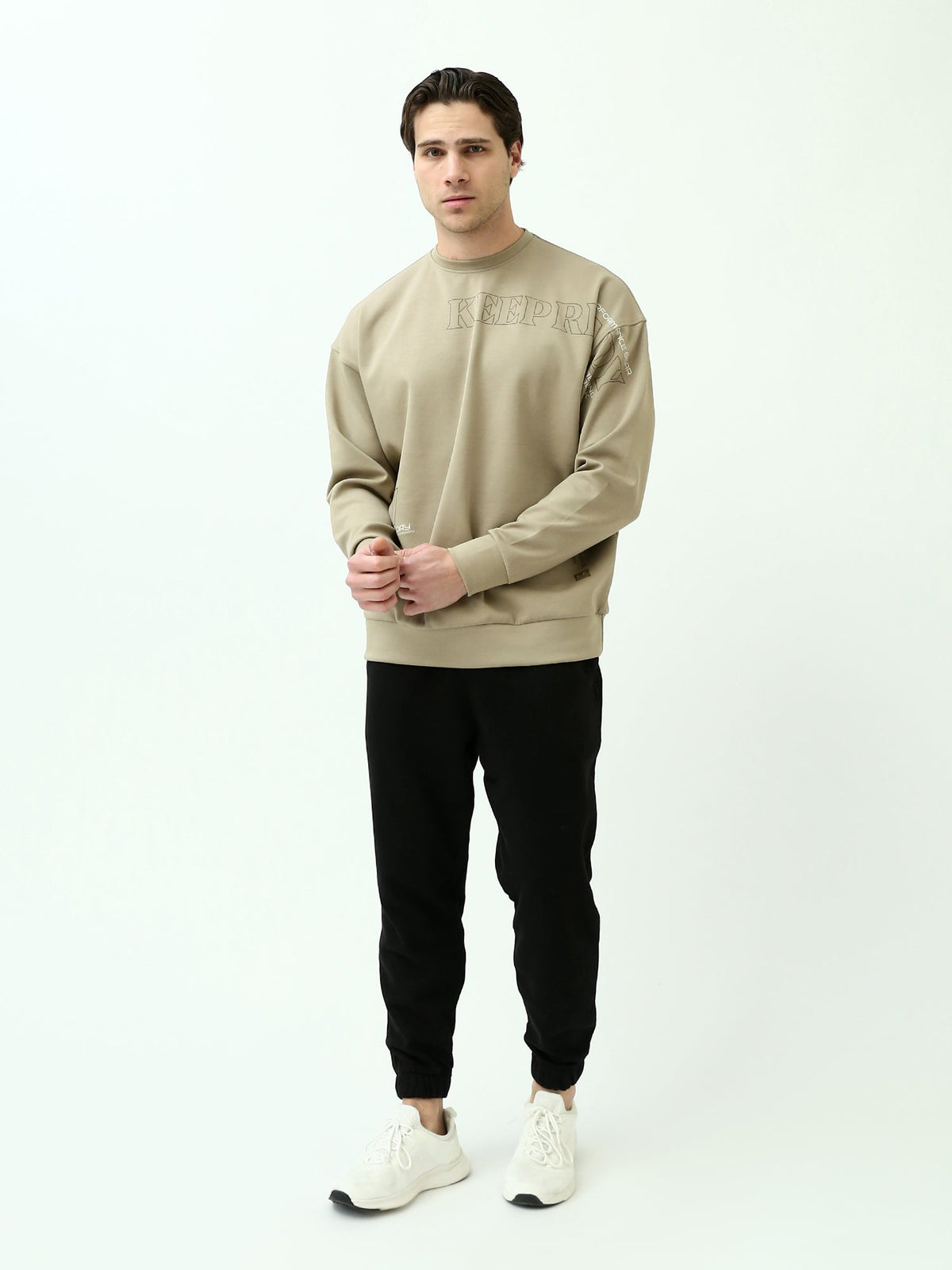 Sweatshirt Homme Oversize à Imprimés Graphiques - SWS25WRNL26250TM1
