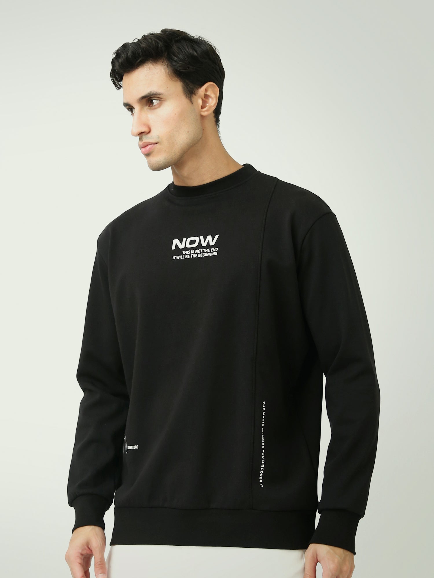 Sweat Homme Noir – Style Urbain Moderne - SWS25WRNL26271TM1