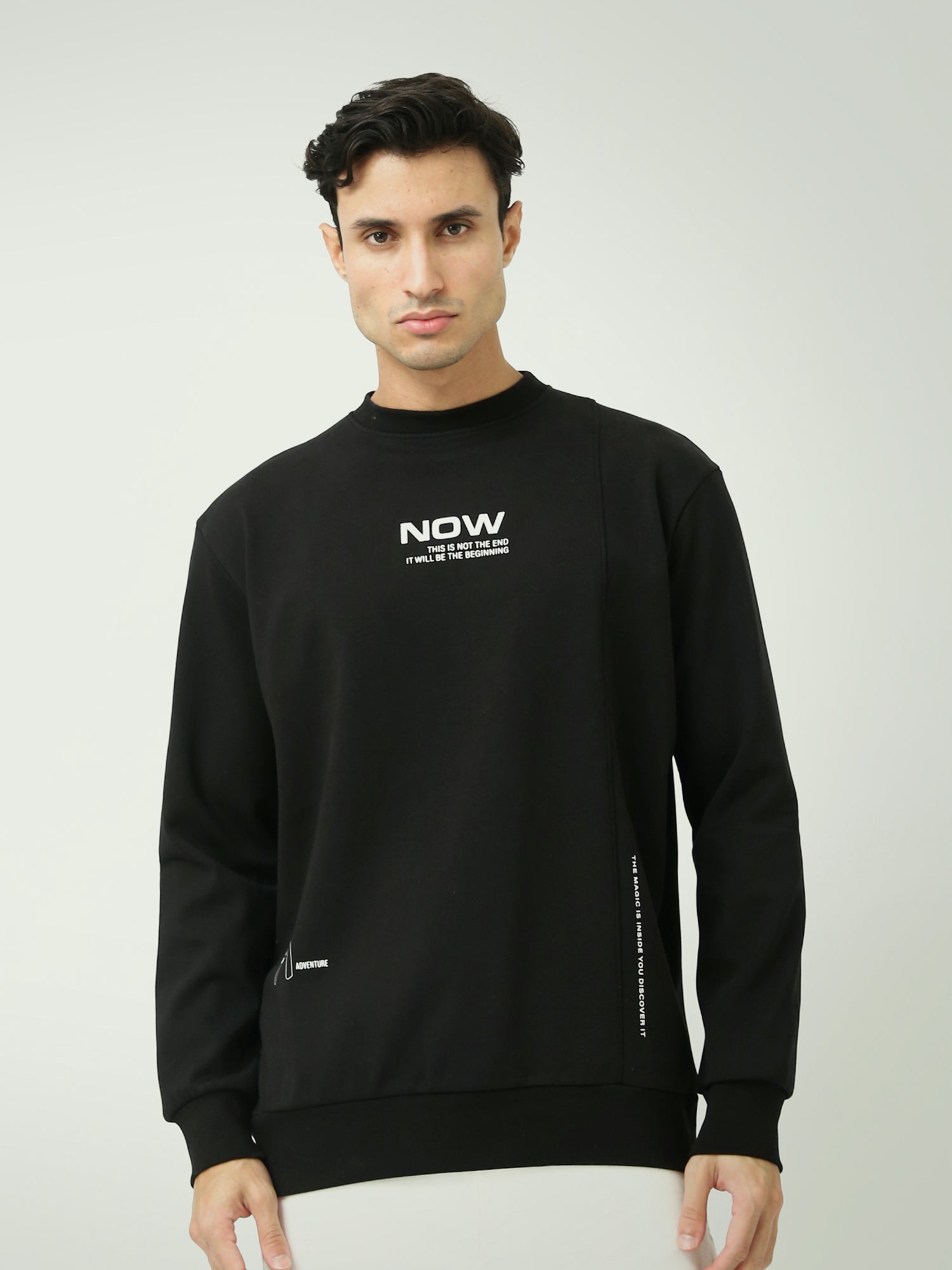 Sweat Homme Noir – Style Urbain Moderne - SWS25WRNL26271TM1