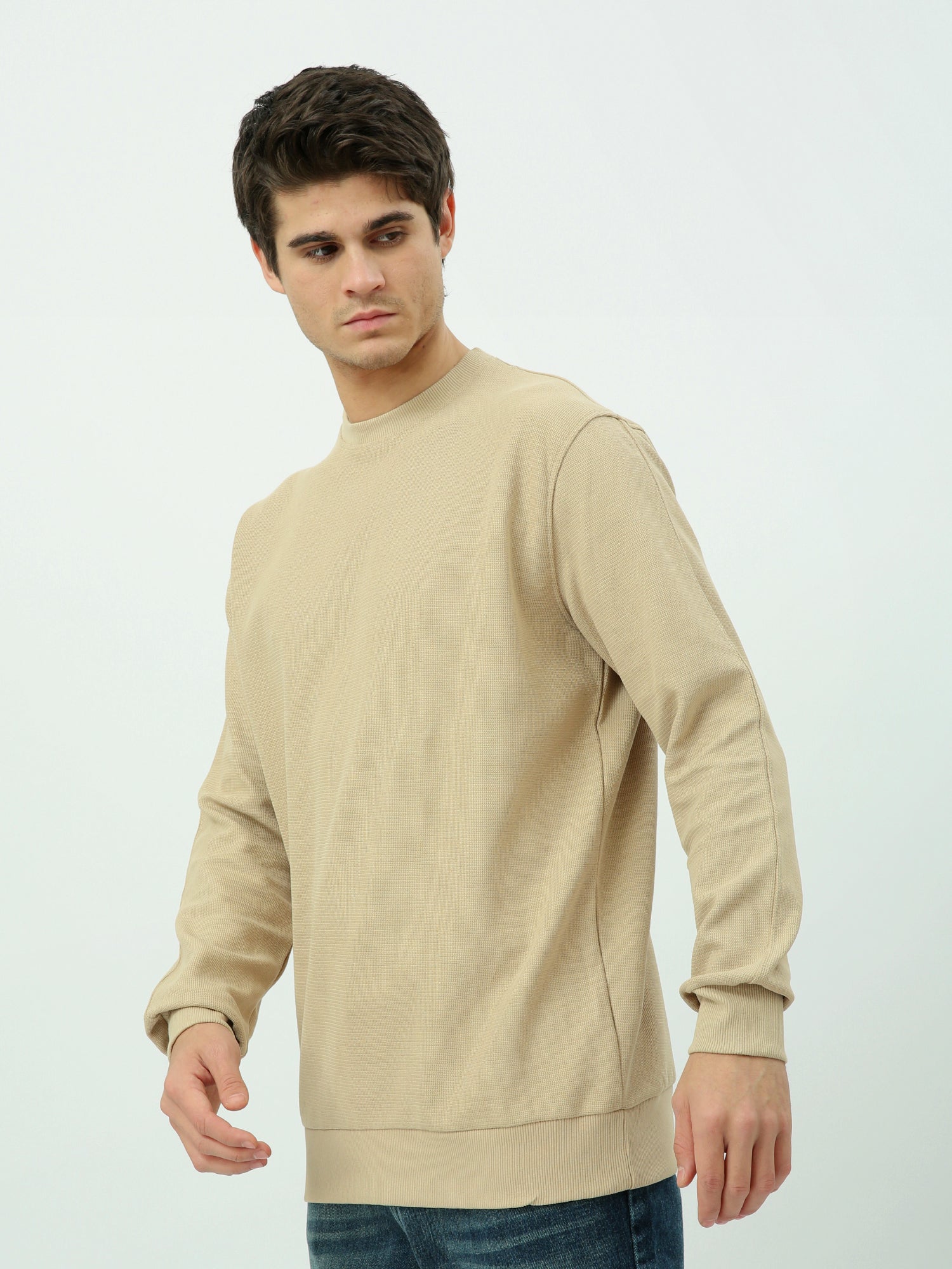 Sweatshirt homme col rond – Essentiel minimal et confort quotidien - SWS25WRPL26290TM1