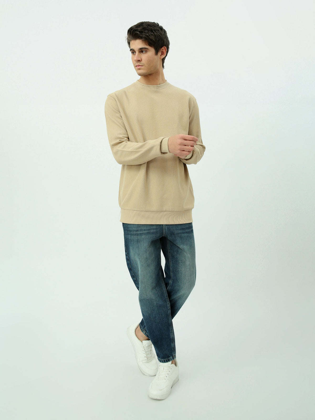 Sweatshirt homme col rond – Essentiel minimal et confort quotidien - SWS25WRPL26290TM1