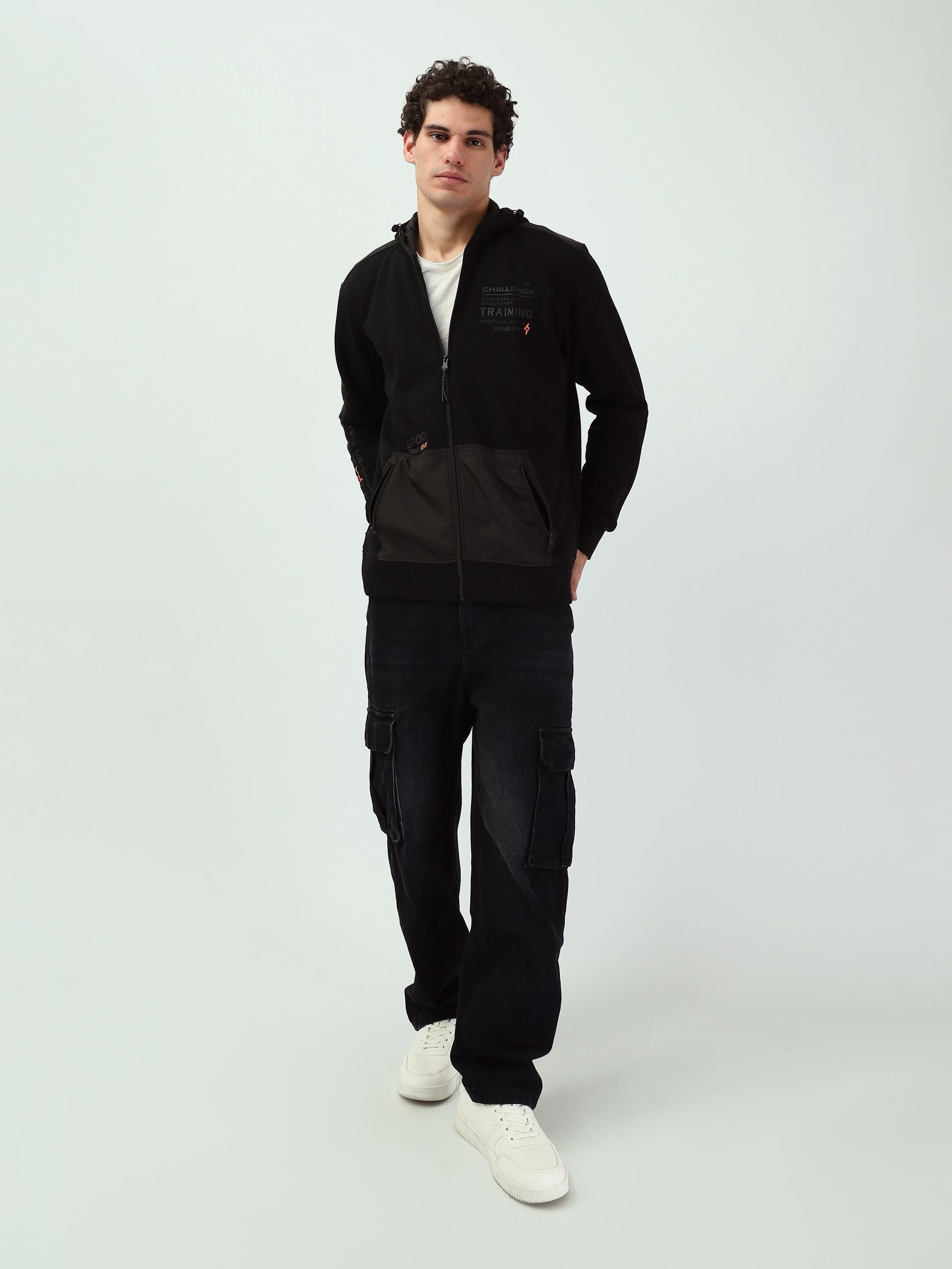 Sweat à capuche zippé homme – Style sport urbain - SWS25WZNK26230TM1