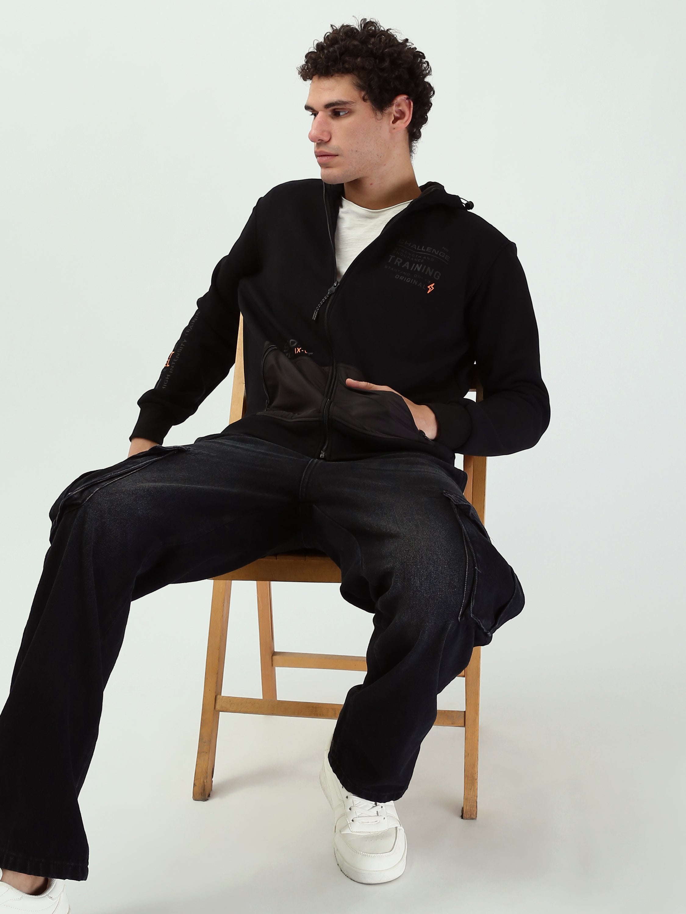 Sweat à capuche zippé homme – Style sport urbain - SWS25WZNK26230TM1