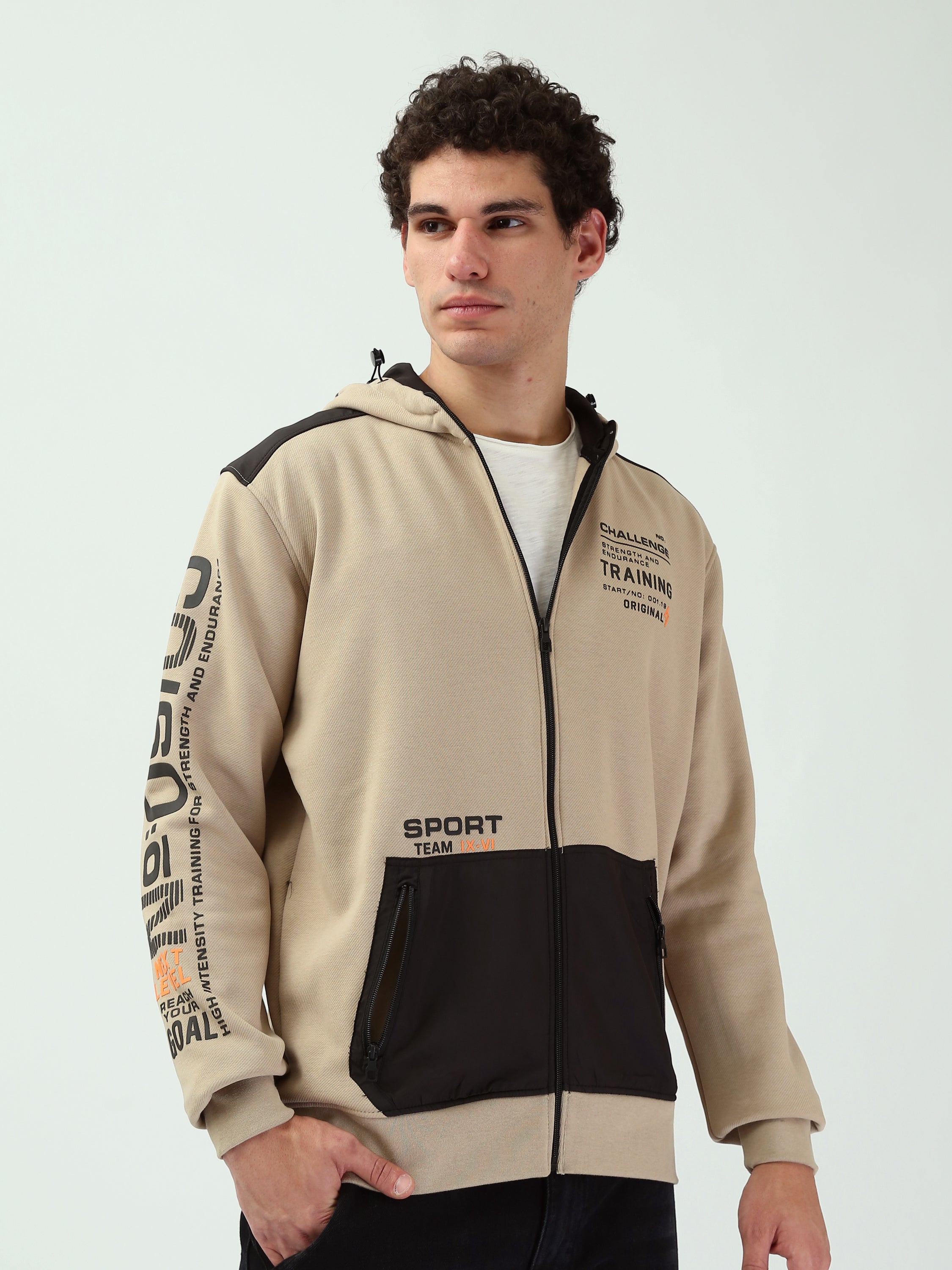 Sweat à capuche zippé homme – Style sport urbain - SWS25WZNK26230TM1