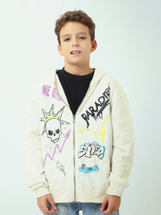 Sweat zippé à capuche garçon, imprimé streetwear Skater – SWS25WZNL31537TB1