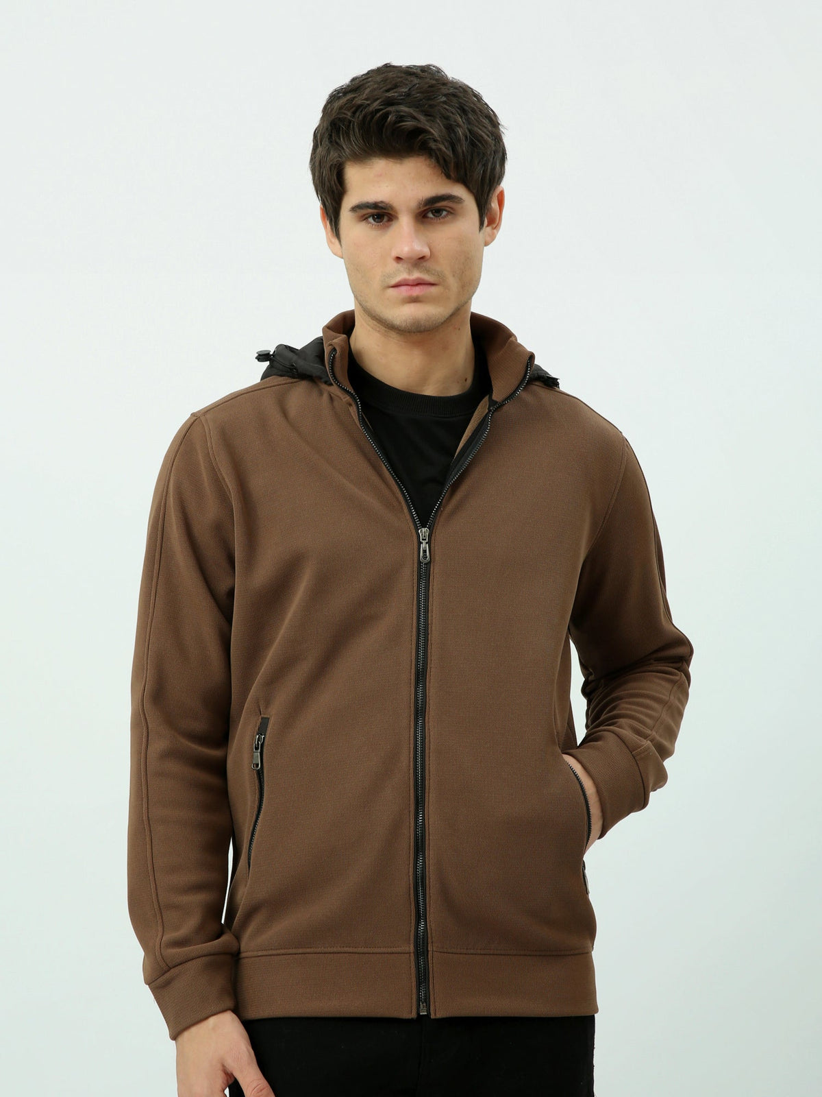 Sweat à Capuche Homme Zippé – Veste Casual Sport avec Poches et Capuche - SWS25WZPS26322TM1