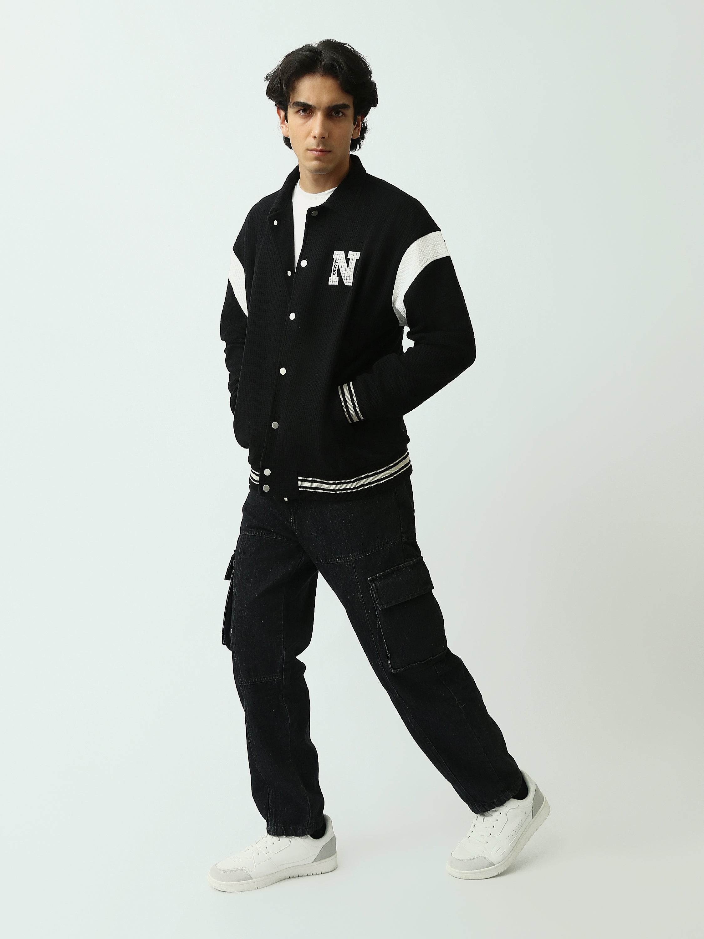 Veste Homme Style Varsity Boutonnée Coupe Confort - SWS26WBES26222TM1