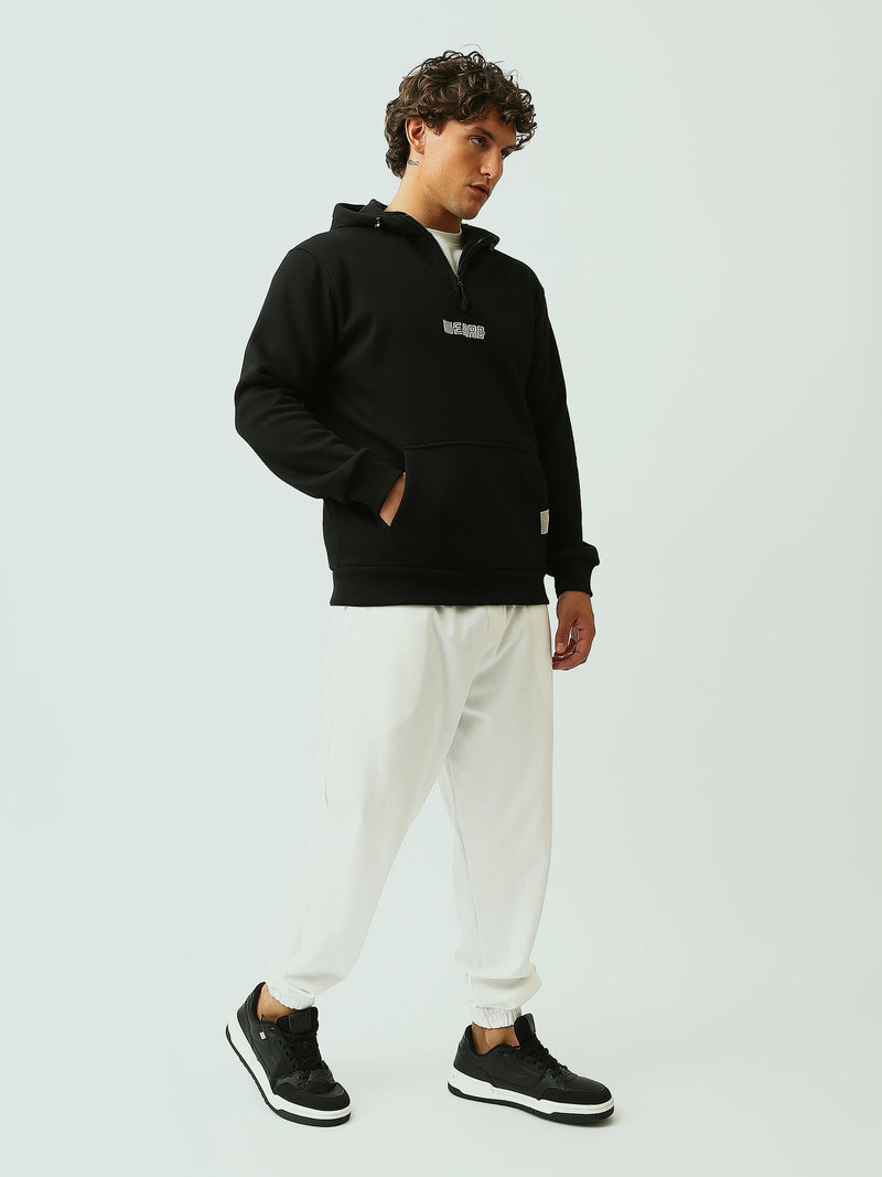 Sweat à Capuche Homme avec Col Zippé et Inscription Brodée - SWS26WHEK26410TM1