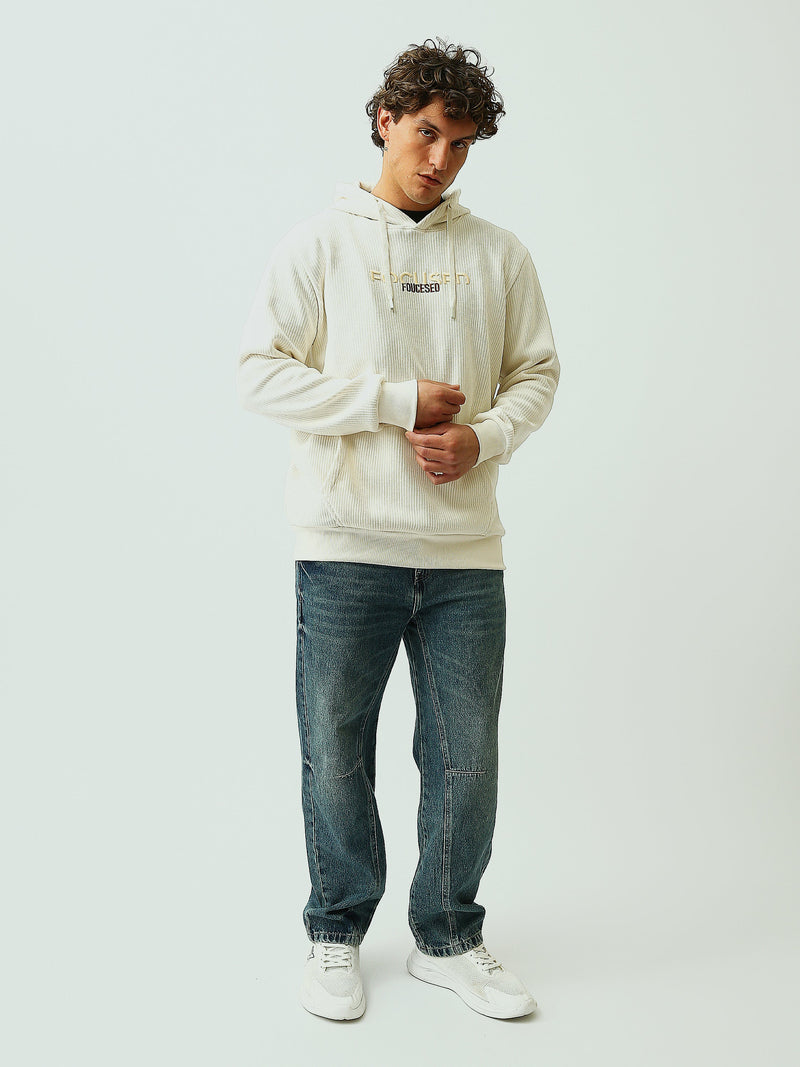 Sweatshirt Homme Oversize à Capuche et Broderie Focused - SWS26WHEK26413TM1