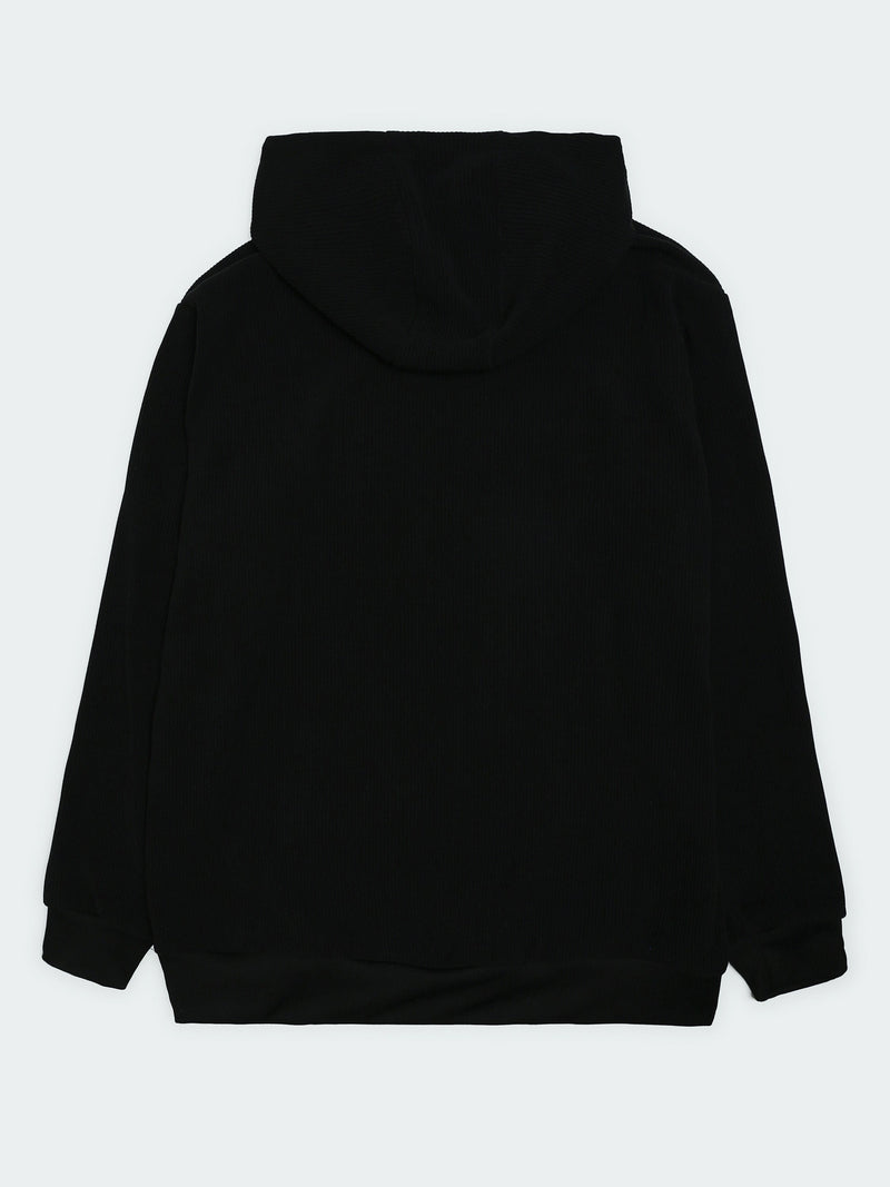 Sweat à Capuche Homme en Maille Côtelée avec Broderie - SWS26WHEK26532TM1