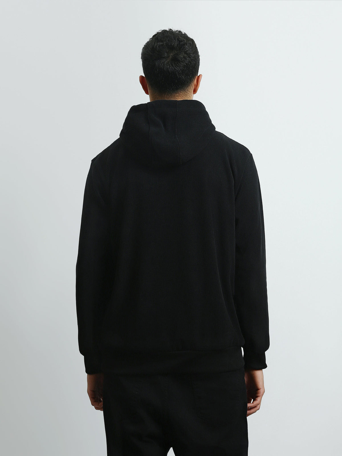 Sweat à Capuche Homme en Maille Côtelée avec Broderie - SWS26WHEK26532TM1