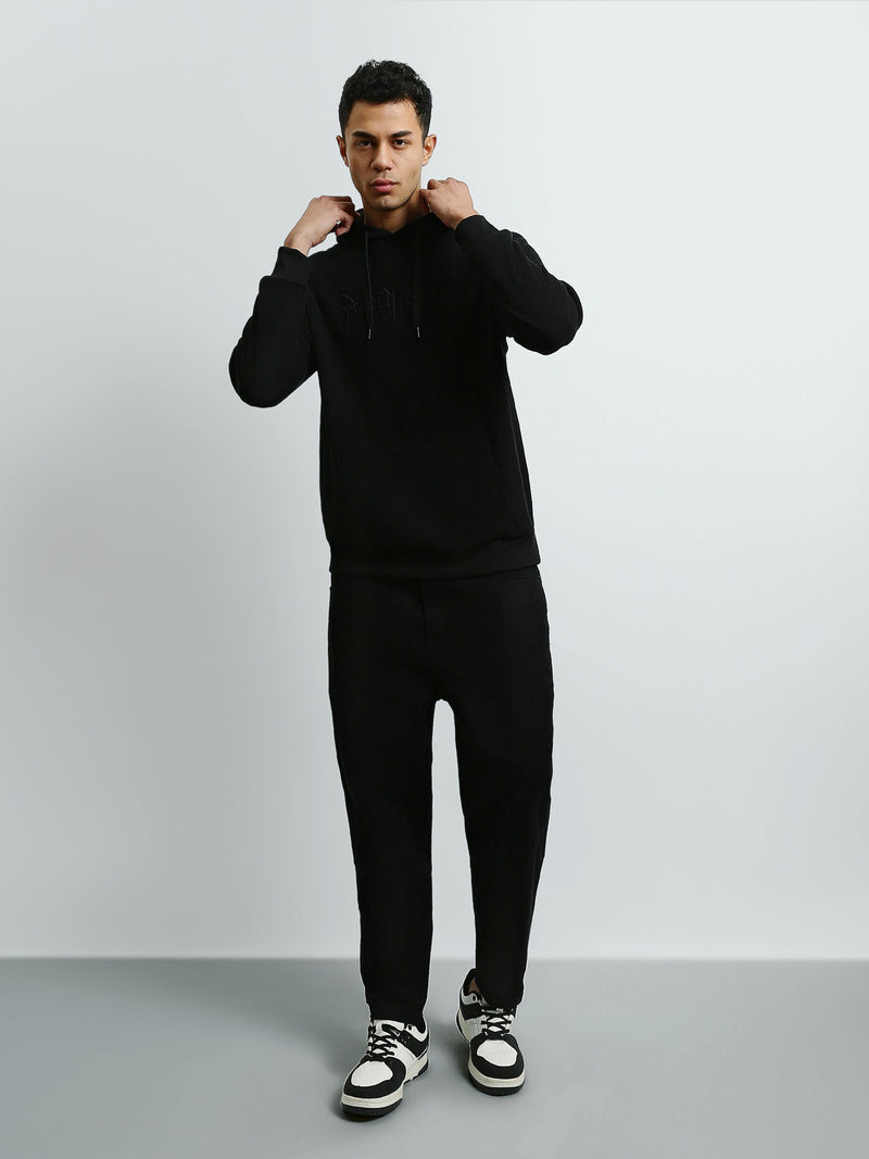 Sweat à Capuche Homme en Maille Côtelée avec Broderie - SWS26WHEK26532TM1
