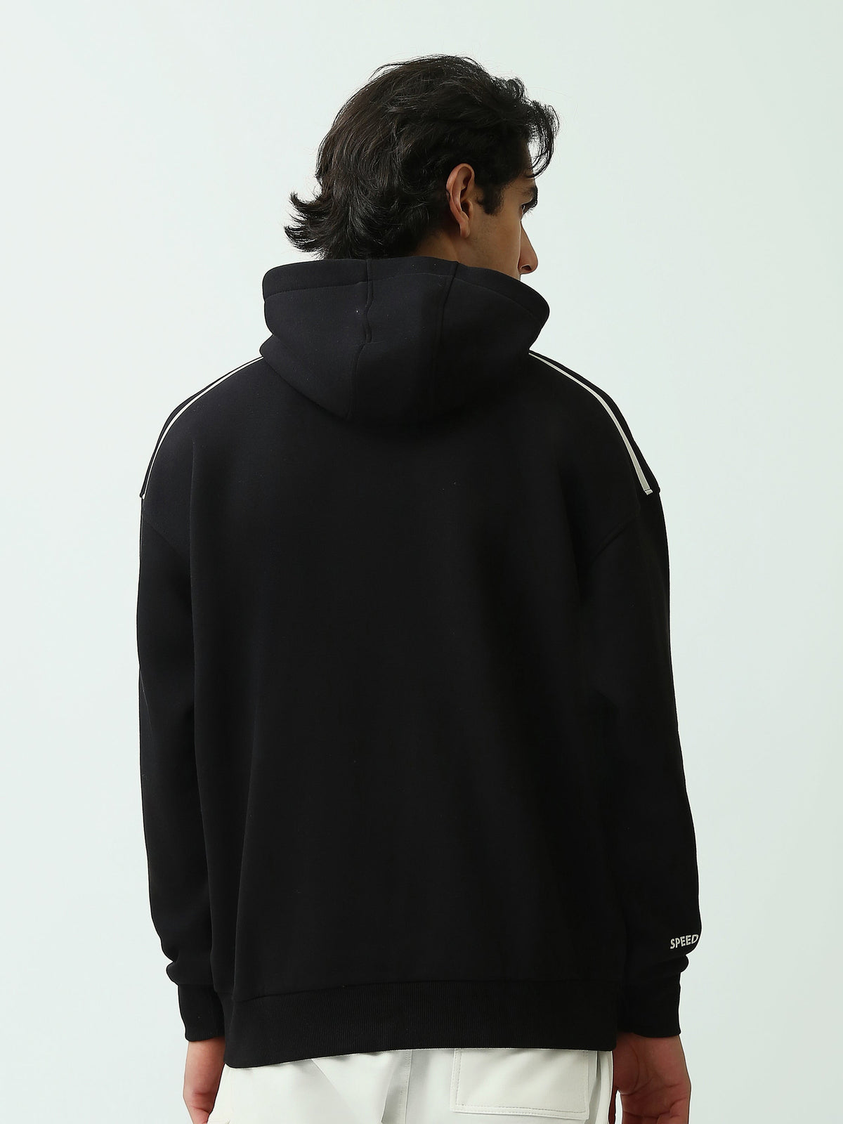 Sweat à Capuche Homme Oversize avec Imprimés Racing Streetwear - SWS26WHNK26371TM1