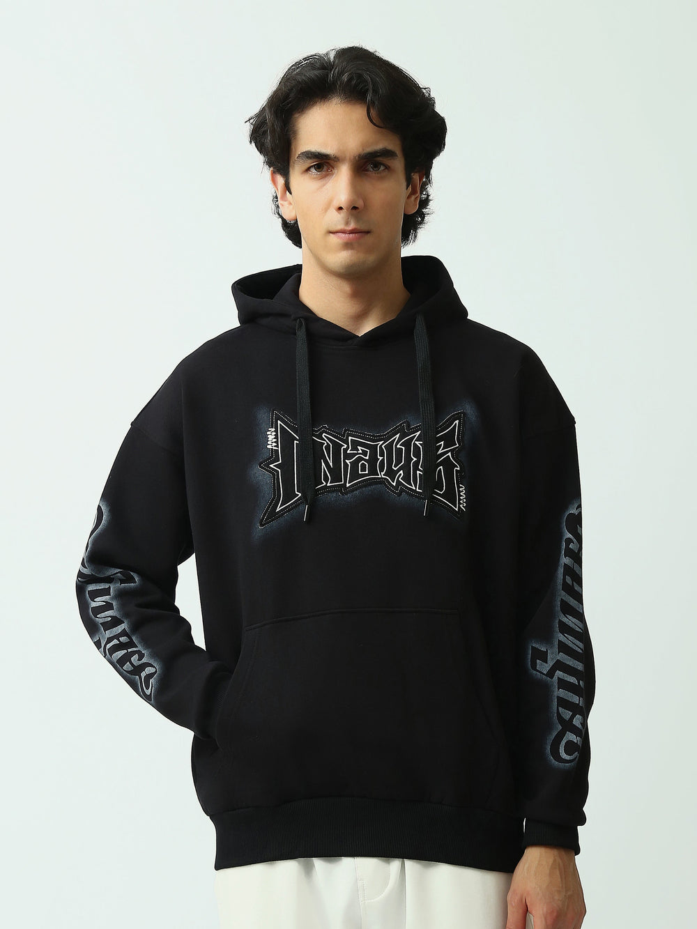 Sweat à Capuche Homme à Imprimés Graphiques – Style Streetwear - SWS26WHNK26377TM1