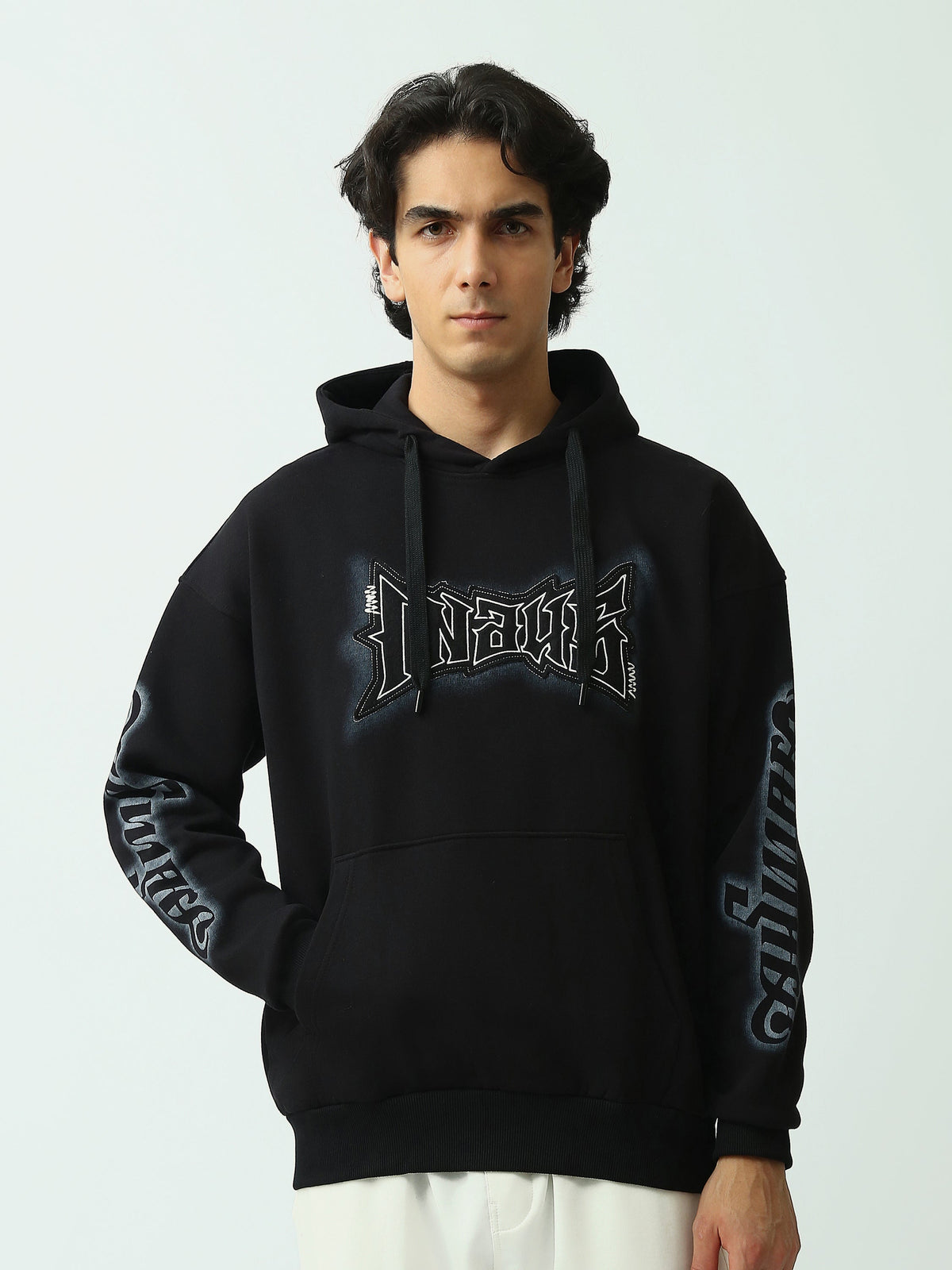 Sweat à Capuche Homme à Imprimés Graphiques – Style Streetwear - SWS26WHNK26377TM1