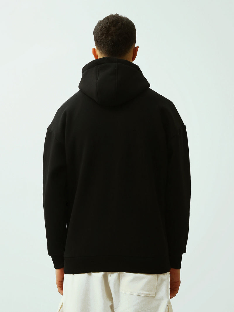 Sweat à Capuche Homme Oversize avec Logo Minimaliste – Style Casual - SWS26WHNK26424TM1