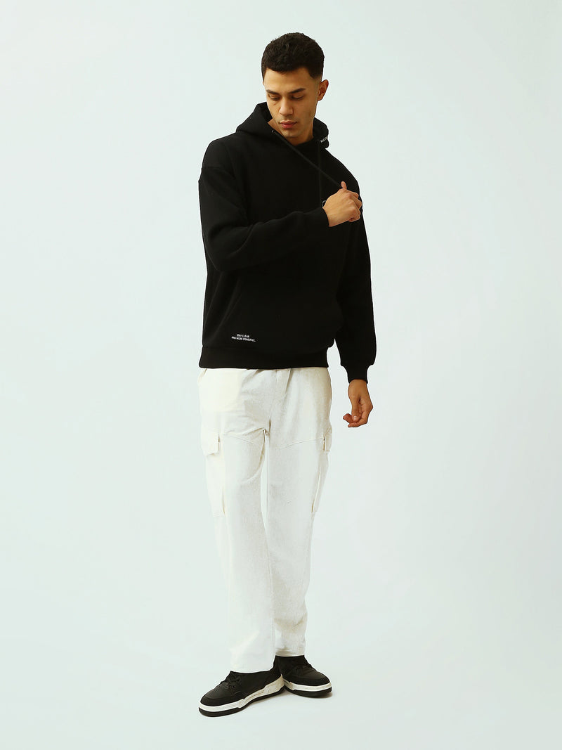 Sweat à Capuche Homme Oversize avec Logo Minimaliste – Style Casual - SWS26WHNK26424TM1