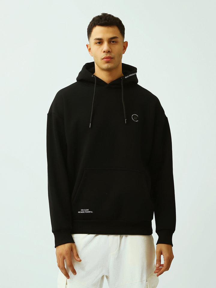 Sweat à Capuche Homme Oversize avec Logo Minimaliste – Style Casual - SWS26WHNK26424TM1