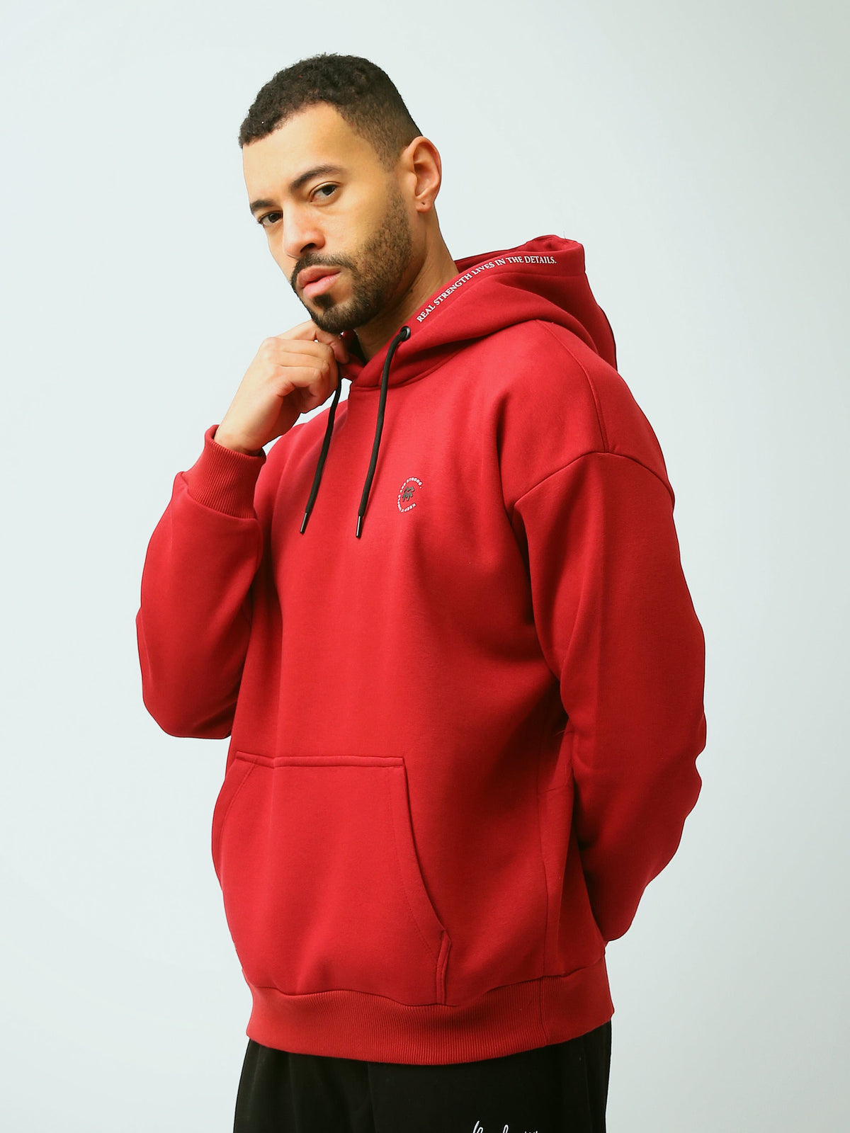 Sweat à Capuche Homme Oversize avec Logo Minimaliste – Style Casual - SWS26WHNK26424TM1