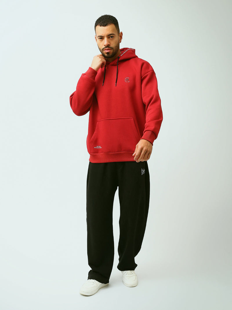 Sweat à Capuche Homme Oversize avec Logo Minimaliste – Style Casual - SWS26WHNK26424TM1