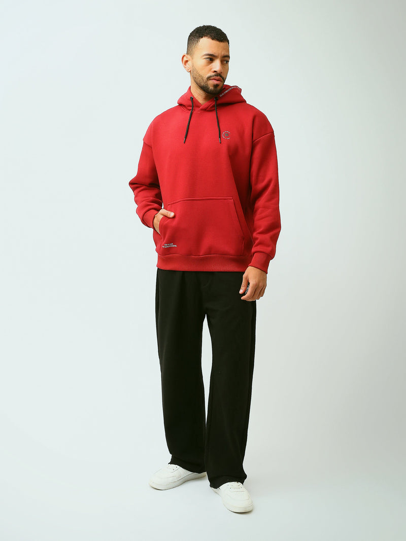 Sweat à Capuche Homme Oversize avec Logo Minimaliste – Style Casual - SWS26WHNK26424TM1