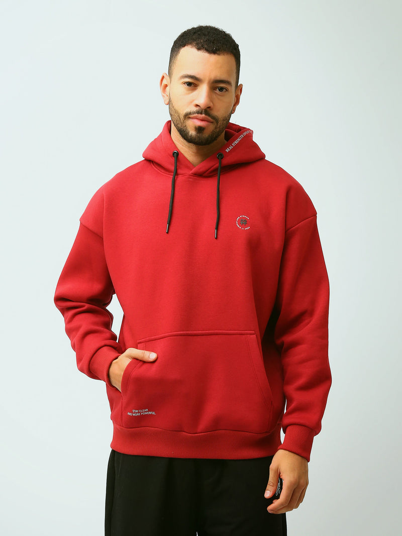 Sweat à Capuche Homme Oversize avec Logo Minimaliste – Style Casual - SWS26WHNK26424TM1