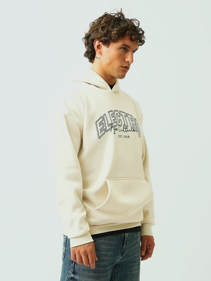 Sweat à Capuche Homme Oversize ELECTRO Life Culture - SWS26WHNK26443TM1