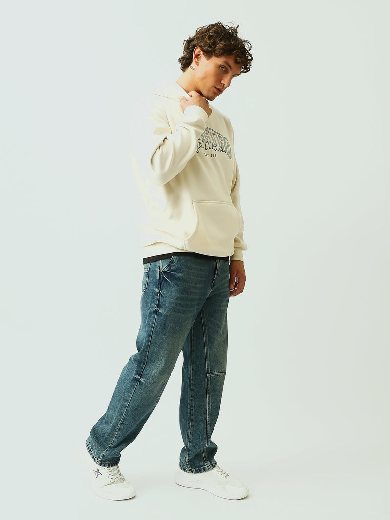 Sweat à Capuche Homme Oversize ELECTRO Life Culture - SWS26WHNK26443TM1