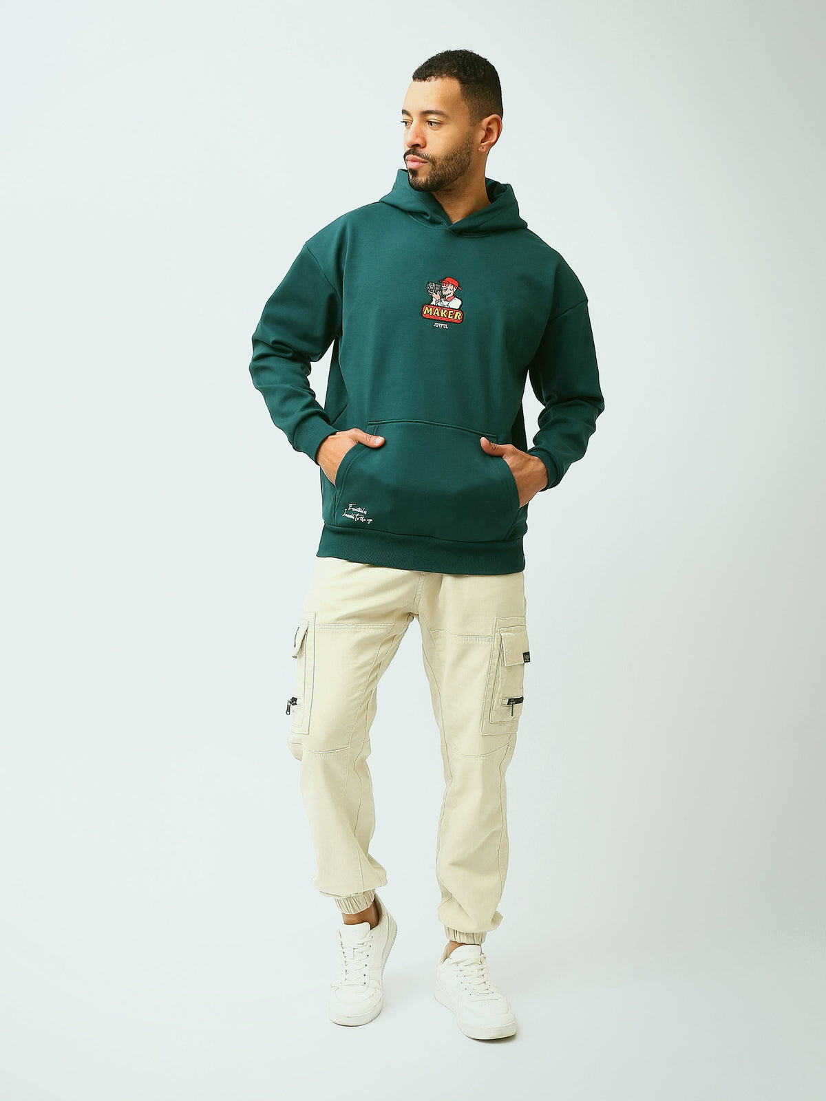 Sweat à Capuche Homme avec Motif Graphique – Style Streetwear - SWS26WHNK26455TM1