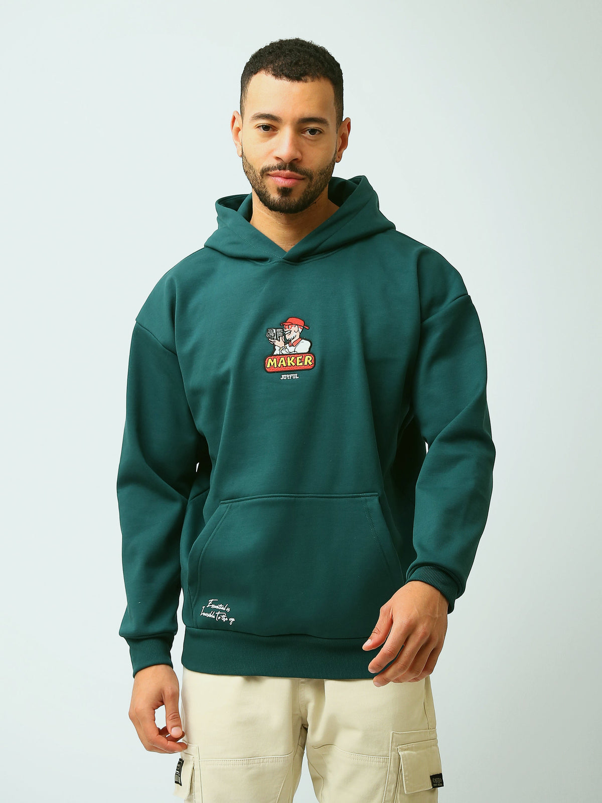 Sweat à Capuche Homme avec Motif Graphique – Style Streetwear - SWS26WHNK26455TM1