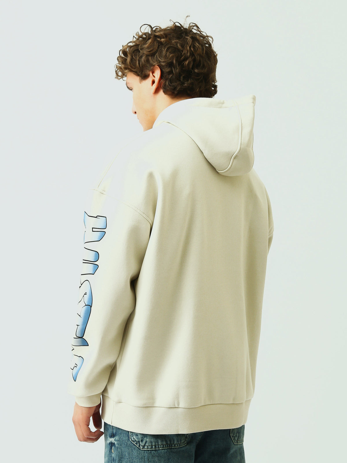Sweat à Capuche Homme Oversize avec Imprimé Graffiti Streetwear - SWS26WHNK26466TM1