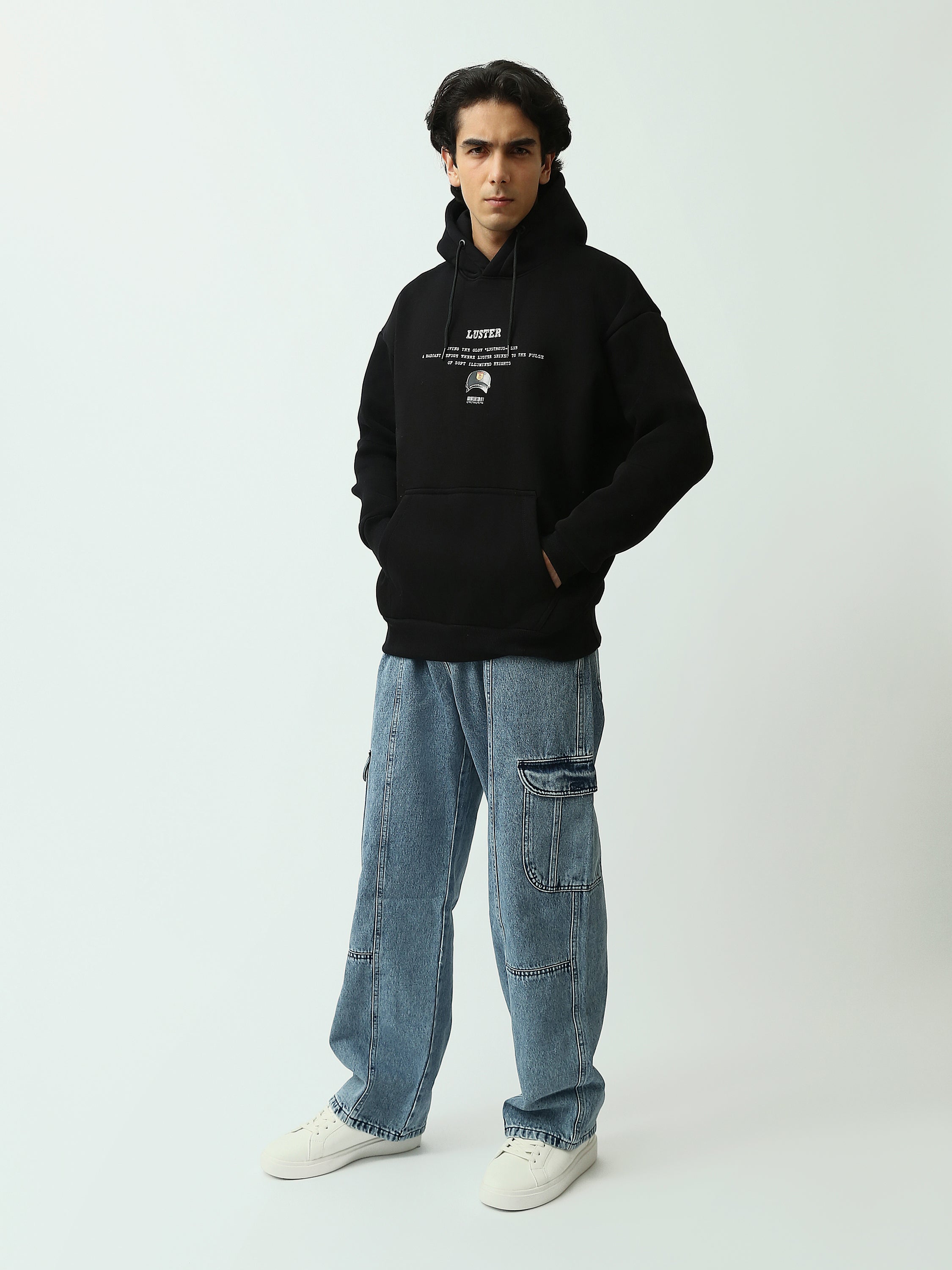 Sweat à Capuche Homme Oversize avec Poche Kangourou - WS26WHNK26502TM1