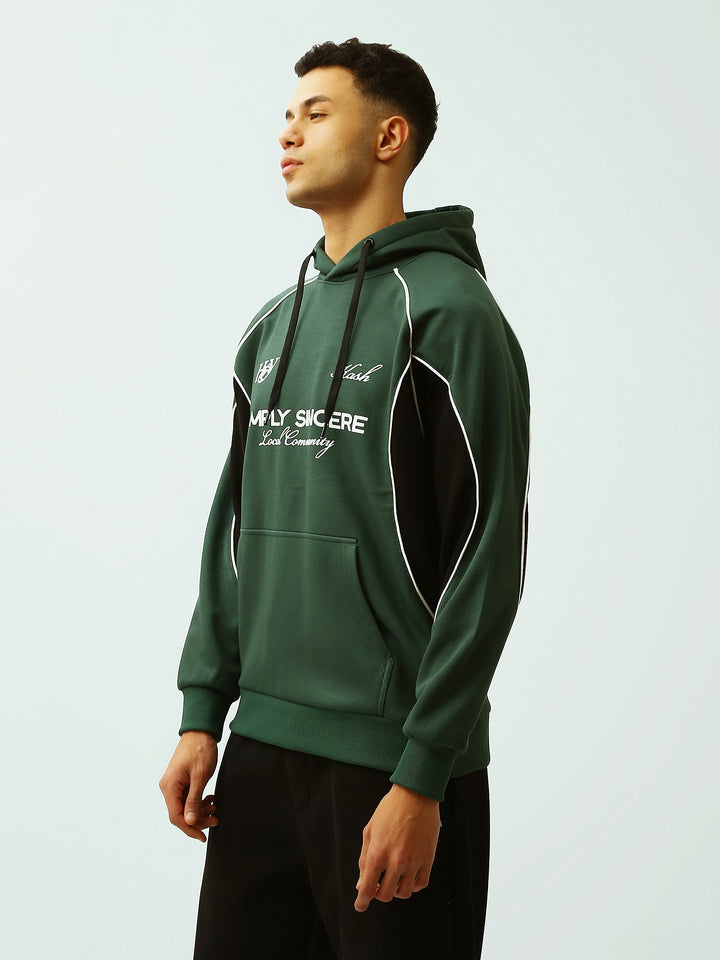 Sweat à Capuche Homme Bicolore avec Imprimé – Style Sportswear - SWS26WHNK26520TM1