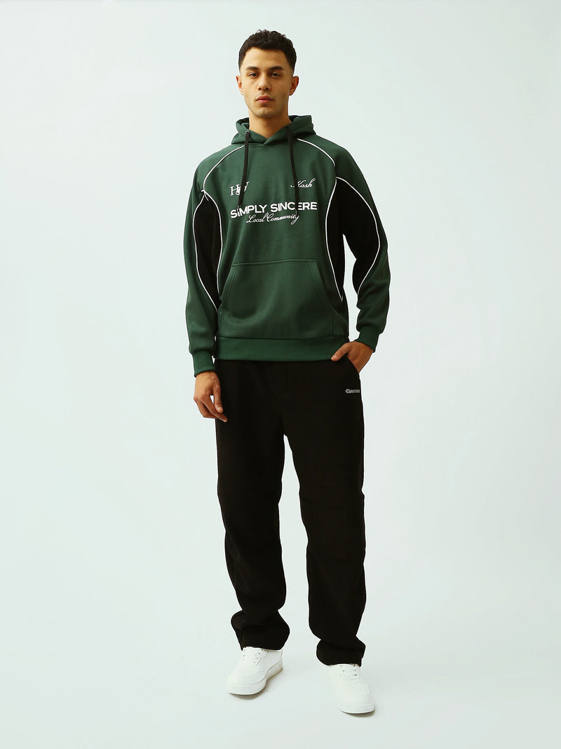 Sweat à Capuche Homme Bicolore avec Imprimé – Style Sportswear - SWS26WHNK26520TM1