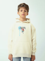 Sweat à Capuche Garçon Imprimé Manga avec Poche Kangourou - SWS26WHNK31586TB1