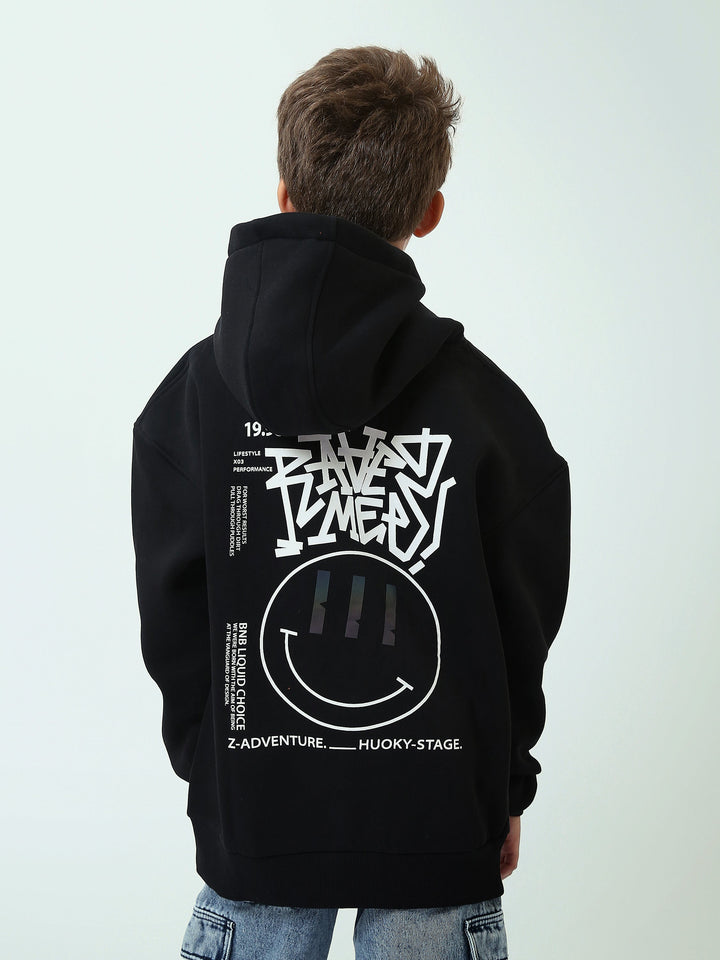 Sweat à Capuche Garçon Oversize – Hoodie Streetwear avec Poche Kangourou - SWS26WHNK31599TB1