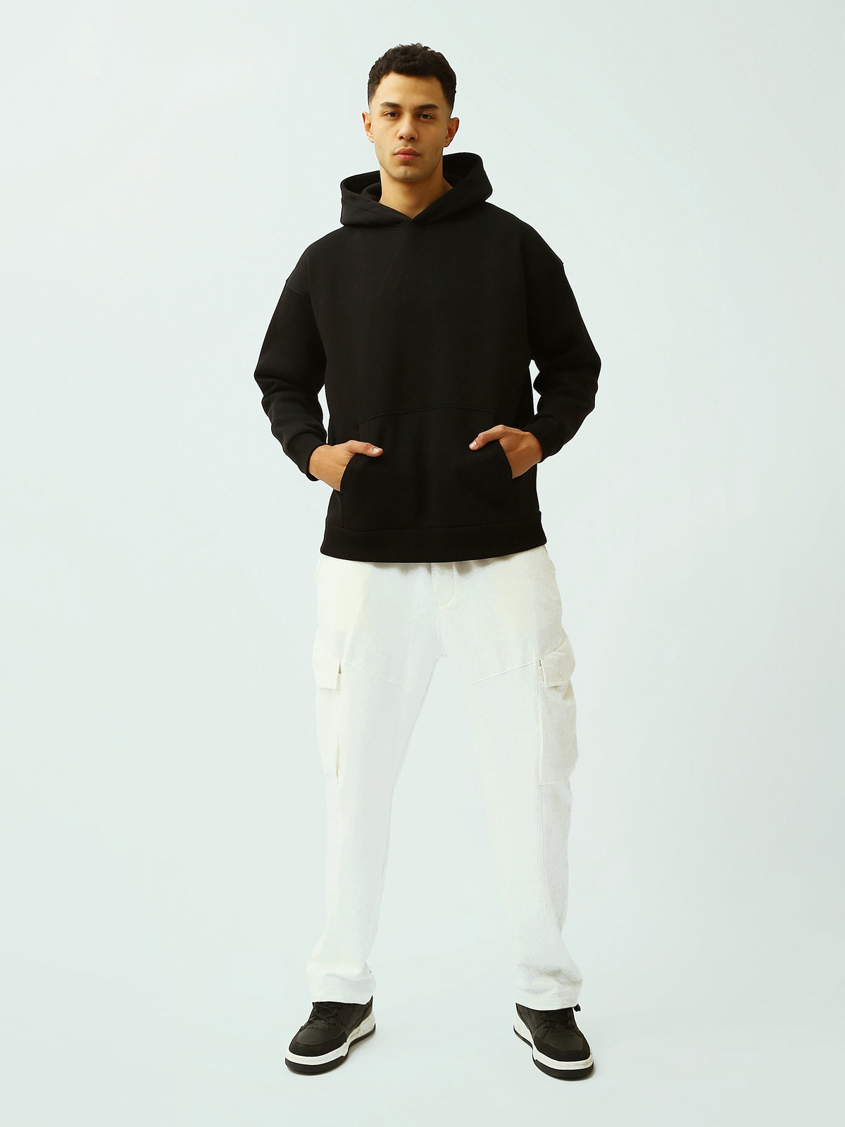 Sweat à Capuche Homme Oversize Uni avec Poche Kangourou - SWS26WHPK26556TM1